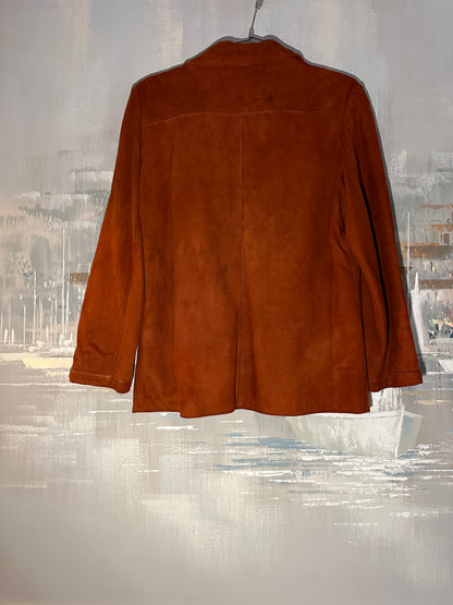 Vintage Orange Suede Jacket