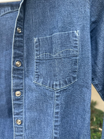 90s/Y2K Eddie Bauer Denim Shirt