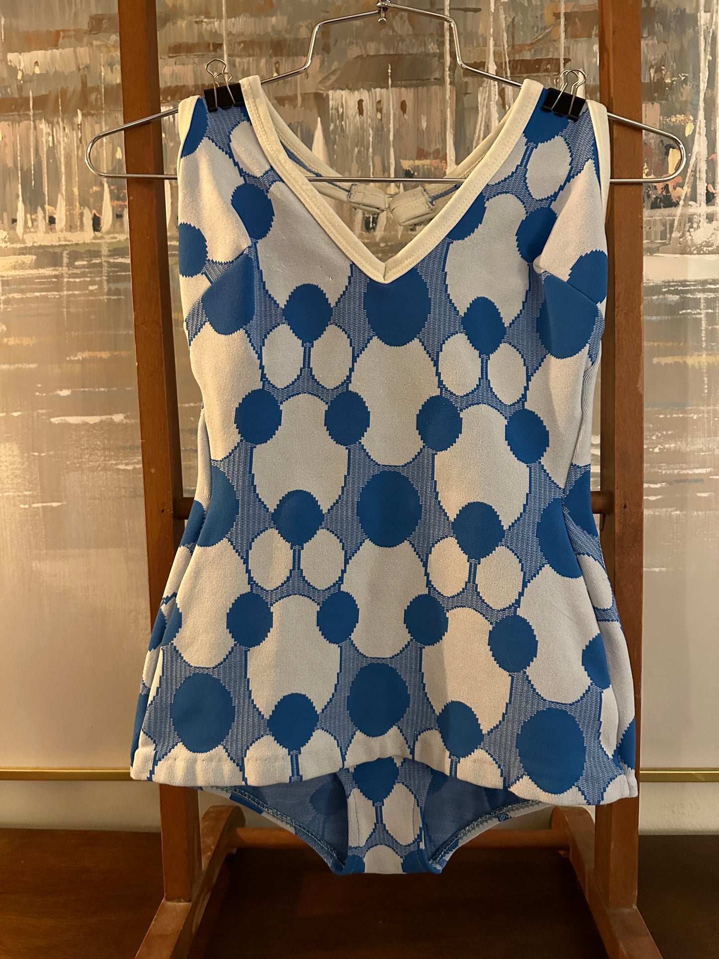 60s Blue Swim Suit