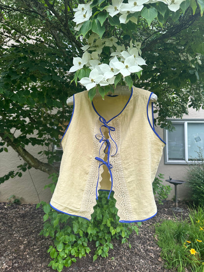 Upcycled Linen Pillowcase Shirt