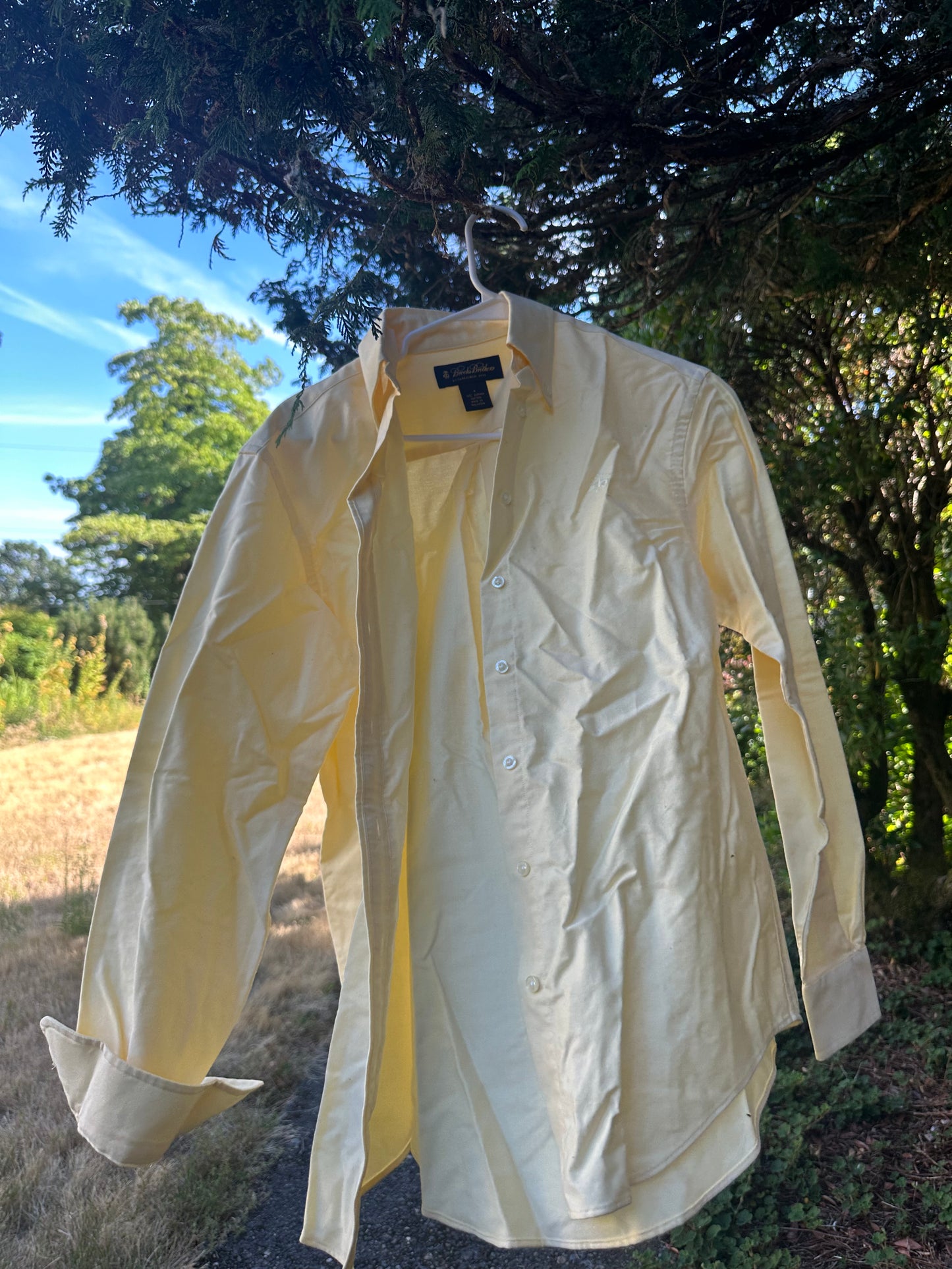 Yellow Brooks brother shirt