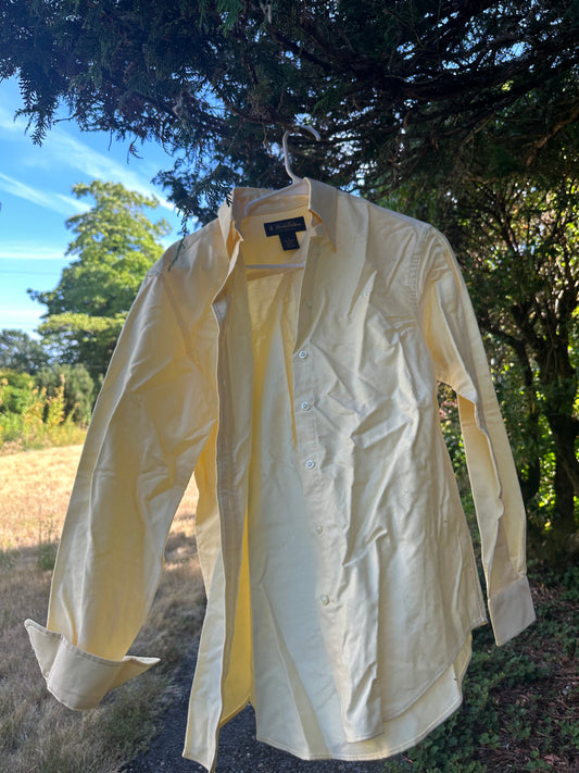 Yellow Brooks brother shirt