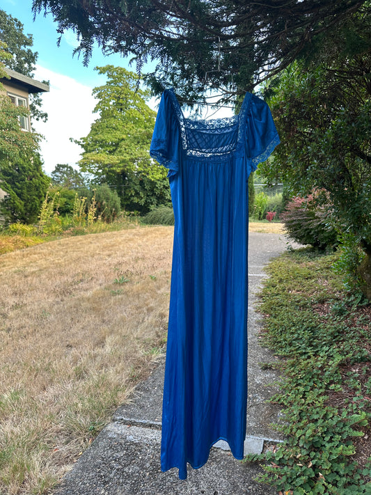 80s Blue Night Gown