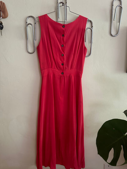 90s Pink Silk Dress