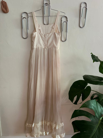 60s/70s White Formal Dress