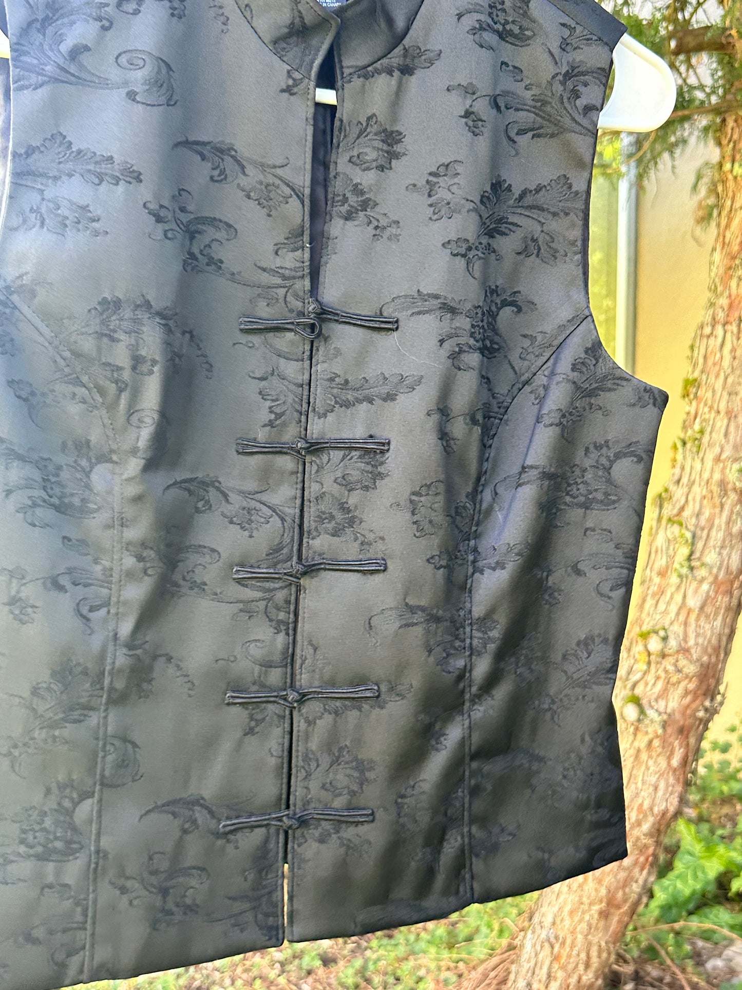 90s Black Satin Vest
