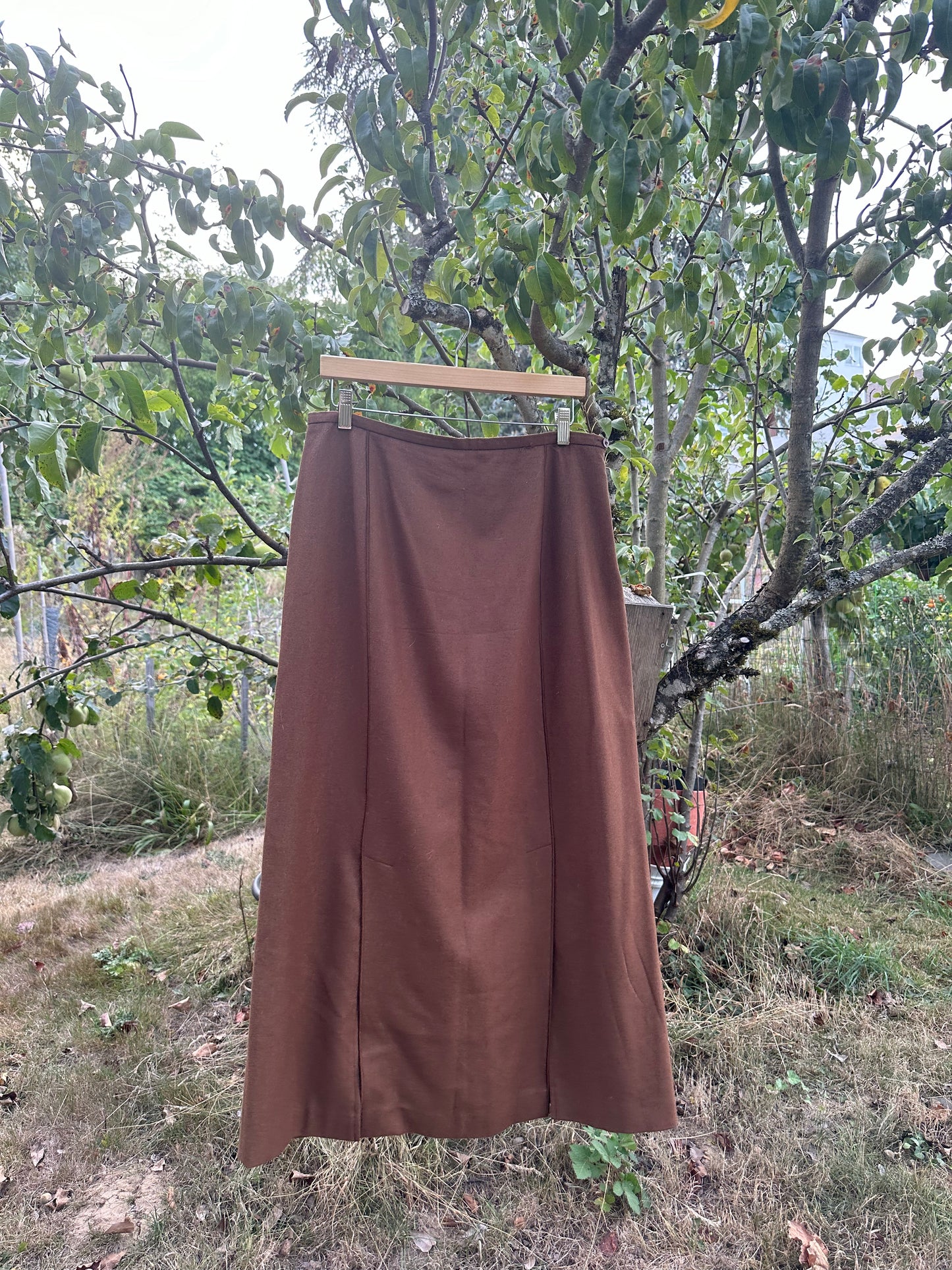 90s Brown Wool Skirt