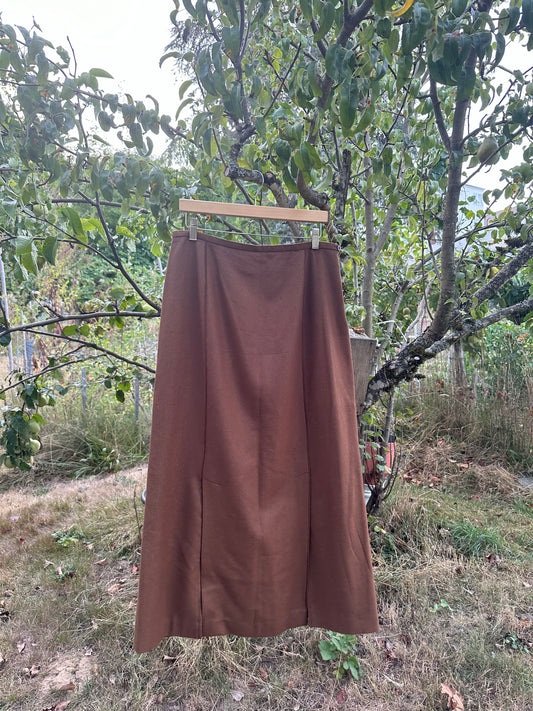 90s Brown Wool Skirt